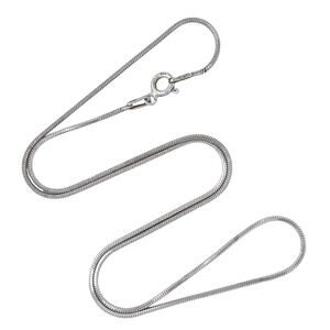 Estate Italy Sterling Silver 925 0.9mm Snake Chain Necklace 16"